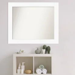 Amanti Art Cabinet White Bathroom Wall Mirror (34" x 28") -Amanti Art Shop GUEST 36d86458 f0fb 462c b1ea 0f59f85c0753