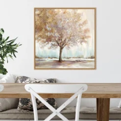 Amanti Art Infinite Peace by Eva Watts 22" x 22" Framed Canvas Wall Art - Light Brown -Amanti Art Shop GUEST 3763b558 5edc 4632 a1a8 306f5fba5cab