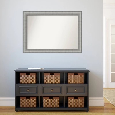 Amanti Art Elegant Brushed Pewter Bathroom Wall Mirror - 41" x 29" 6 Amanti Art Elegant Brushed Pewter Bathroom Wall Mirror - 41" x 29" - Image 4