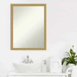 Amanti Art Grace Narrow Brushed Gold Bathroom Wall Mirror - 20" x 26" 16 Amanti Art Grace Narrow Brushed Gold Bathroom Wall Mirror - 20" x 26" -Amanti Art Shop GUEST 378ebbc3 16a5 430b 9dd6 910f27de190c