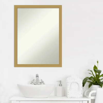 Amanti Art Grace Narrow Brushed Gold Bathroom Wall Mirror - 20" x 26" 9 Amanti Art Grace Narrow Brushed Gold Bathroom Wall Mirror - 20" x 26" - Image 7