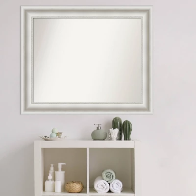 Amanti Art Parlor White Non-Beveled Ornate Bathroom Wall Mirror 8 Amanti Art Parlor White Non-Beveled Ornate Bathroom Wall Mirror - Image 6
