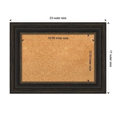 Amanti Art Accent Bronze Framed Natural Cork Bulletin Board 5 Amanti Art Accent Bronze Framed Natural Cork Bulletin Board - Image 3