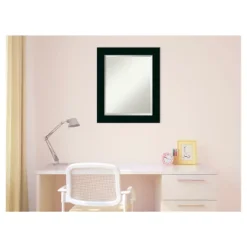 Amanti Art Tribeca Black Wood Framed Beveled Wall Mirror - 20" x 24" -Amanti Art Shop GUEST 3842609f 418a 414b 88f7 a6b6038c5c19