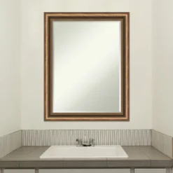 Amanti Art Manhattan Bronze Narrow Wood Bathroom Wall Mirror - 22 x 28 -Amanti Art Shop GUEST 3860f556 ddc2 4c2c a4cc c959c5991757