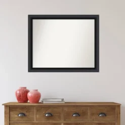 Amanti Art 32" x 26" Non-Beveled Nero Black Wood Wall Mirror -Amanti Art Shop GUEST 38ee92c4 6bd4 4065 a4b4 a6f7bbcc3838