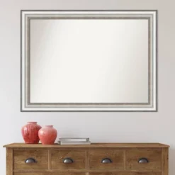 Amanti Art Salon Silver Non-Beveled Bathroom Wall Mirror - 43" x 32" 15 Amanti Art Salon Silver Non-Beveled Bathroom Wall Mirror - 43" x 32" -Amanti Art Shop GUEST 38ef3836 caef 4072 b19d a1a328f522f7