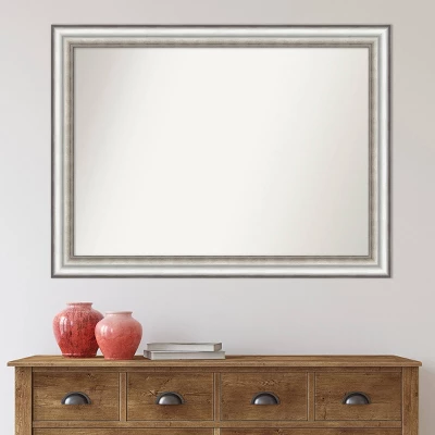 Amanti Art Salon Silver Non-Beveled Bathroom Wall Mirror - 43" x 32" 8 Amanti Art Salon Silver Non-Beveled Bathroom Wall Mirror - 43" x 32" - Image 6