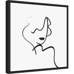 Amanti Art Muser I Woman by Isabelle Z - 16" x 16" Framed Canvas Wall Art