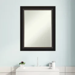 Amanti Art Trio Oil Rubbed Bronze Petite Bevel Bathroom Wall Mirror - 22.5 x 28.5 -Amanti Art Shop GUEST 39c5cf2a a770 4cc0 b41f 05ffbf8b9402