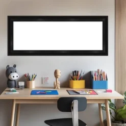 Amanti Art Grand Black Narrow Framed Magnetic Dry Erase Board - 16" x 40" -Amanti Art Shop GUEST 39ed8b56 be22 40f1 b206 5944eb64f602
