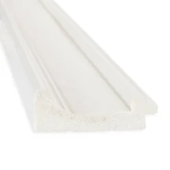 Amanti Art Ridge White 32x32 Square Non-Beveled Wall Mirror