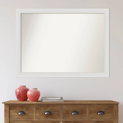 Amanti Art 42" x 31" Flair Soft White Wall Mirror - Handcrafted Non-Beveled Decor 9 Amanti Art 42" x 31" Flair Soft White Wall Mirror - Handcrafted Non-Beveled Decor - Image 7
