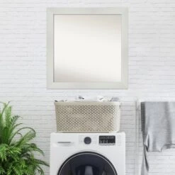 31" X 31" Non-Beveled Mosaic White Wall Mirror - Amanti Art -Amanti Art Shop GUEST 3ae84b70 3ee8 4258 8ead 35b2f0733489