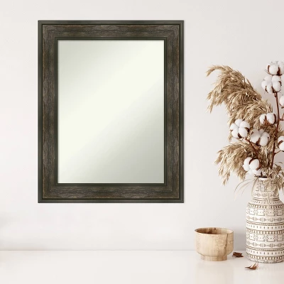 Amanti Art Rail Rustic Char Wall Mirror - 24" x 30" Non-Beveled 6 Amanti Art Rail Rustic Char Wall Mirror - 24" x 30" Non-Beveled - Image 4