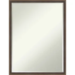 Amanti Art Hardwood Wedge Petite Bevel Wood Bathroom Wall Mirror - Chocolate Brown -Amanti Art Shop GUEST 3b48ff85 0cf4 4fe0 b233 12e83baf236b