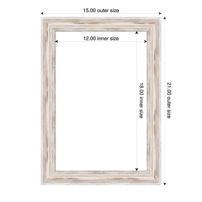 Amanti Art Alexandria White Wash Narrow Framed Dry Erase Magnetic Board 6 Amanti Art Alexandria White Wash Narrow Framed Dry Erase Magnetic Board - Image 4