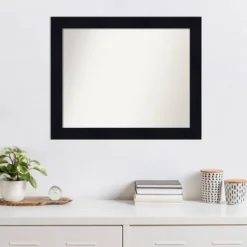 32" X 26" Non-Beveled Shiplap Navy Wood Wall Mirror - Amanti Art -Amanti Art Shop GUEST 3c30e651 851c 409a 82cb 261367b3a7d9