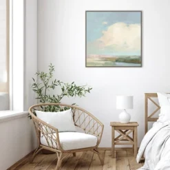 Amanti Art Colorful Horizon II Blue by Julia Purinton 30" x 30" Framed Canvas Wall Art -Amanti Art Shop GUEST 3c384e3c 2da0 4998 a48c 642fed242f68