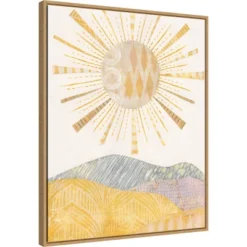 Amanti Art Boho Sunshine II by Courtney Prahl Framed Canvas Wall Art - Light Brown