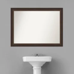 Amanti Art Lara Bronze Wood Bathroom Wall Mirror - 43" x 32" -Amanti Art Shop GUEST 3c6ffc0a 9046 4647 ad13 e6dd6c6b0595