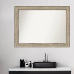 Amanti Art Trellis Silver Non-Beveled Wood Bathroom Wall Mirror (44" x 33") 16 Amanti Art Trellis Silver Non-Beveled Wood Bathroom Wall Mirror (44" x 33") -Amanti Art Shop GUEST 3c7e2060 8c7c 4719 9c52 9a4e6a248afd