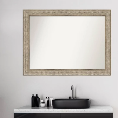 Amanti Art Trellis Silver Non-Beveled Wood Bathroom Wall Mirror (44" x 33") 9 Amanti Art Trellis Silver Non-Beveled Wood Bathroom Wall Mirror (44" x 33") - Image 7