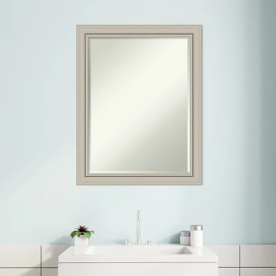 Amanti Art Romano Silver Narrow Wood Bathroom Wall Mirror - 27.75 x 21.75 7 Amanti Art Romano Silver Narrow Wood Bathroom Wall Mirror - 27.75 x 21.75 - Image 5