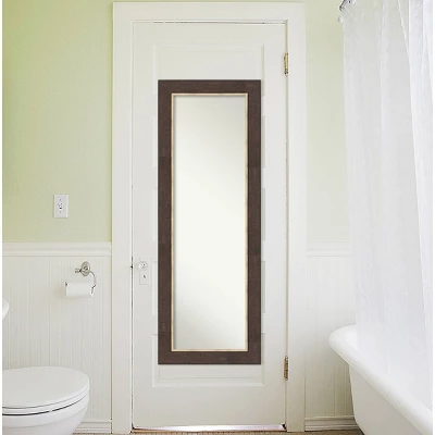 19" X 53" Non-Beveled Lined Bronze Full Length On The Door Mirror - Amanti Art 6 19" X 53" Non-Beveled Lined Bronze Full Length On The Door Mirror - Amanti Art - Image 4