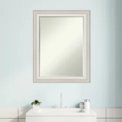 Amanti Art Trio White Wash Silver Petite Bevel Bathroom Wall Mirror -Amanti Art Shop GUEST 3ce6dc82 cd57 448c 9f04 d234fb84aae4