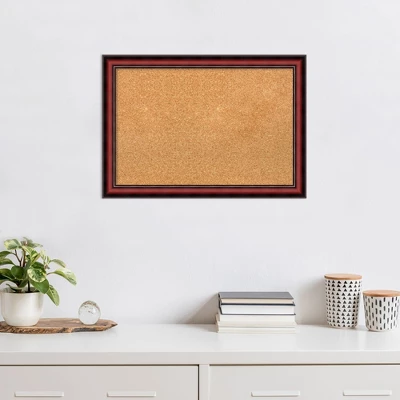 Amanti Art Rubino Cherry Scoop Wood Framed Corkboard, Natural Cork 7 Amanti Art Rubino Cherry Scoop Wood Framed Corkboard, Natural Cork - Image 5