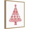 Amanti Art 16" x 20" Nordic Holiday Christmas Tree Framed Canvas Wall Art by Beth Grove