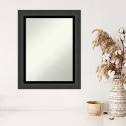 Amanti Art Tuxedo Black Wall Mirror - 23" x 29" Contemporary Non-Beveled Frame -Amanti Art Shop GUEST 3f31ce4d 5fdb 4680 a7c5 5f9c95a7d618