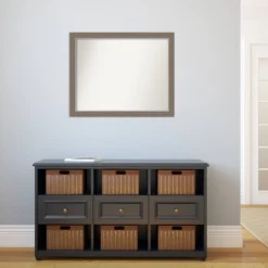 Amanti Art 31" x 25" Eva Brown Narrow Non-Beveled Wall Mirror -Amanti Art Shop GUEST 3f734b63 38c9 4e0b a94b 12e59725f466