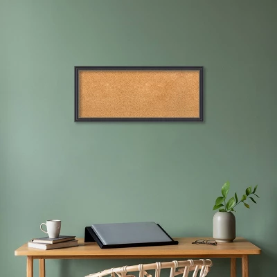 32"x14" Stylish Wood Frame Natural Cork Board Black - Amanti Art: Wall Mounted, Bulletin Display, Office Decor 7 32"x14" Stylish Wood Frame Natural Cork Board Black - Amanti Art: Wall Mounted, Bulletin Display, Office Decor - Image 5