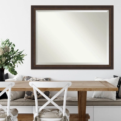 Amanti Art Beveled Wall Mirror - 45"x35" Lara Bronze Wood Framed Mirror 8 Amanti Art Beveled Wall Mirror - 45"x35" Lara Bronze Wood Framed Mirror - Image 6