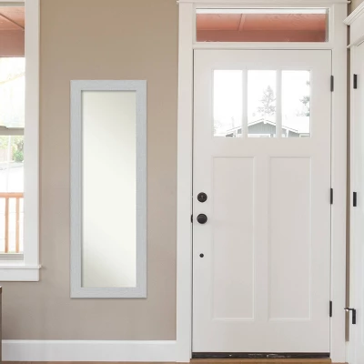 Amanti Art Shiplap White Wood Full-Length Door & Wall Mirror - 18" x 52" 9 Amanti Art Shiplap White Wood Full-Length Door & Wall Mirror - 18" x 52" - Image 7