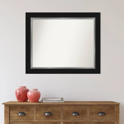 34" X 28" Non-Beveled Eva Bathroom Wall Mirror Black - Amanti Art 7 34" X 28" Non-Beveled Eva Bathroom Wall Mirror Black - Amanti Art - Image 5