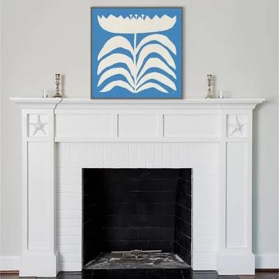 Amanti Art Delighted Floral II Blue Framed Canvas Wall Art by Moira Hershey 8 Amanti Art Delighted Floral II Blue Framed Canvas Wall Art by Moira Hershey - Image 6