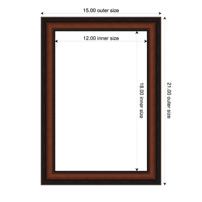 Amanti Art Cyprus Walnut Narrow Framed Magnetic Dry Erase Board 6 Amanti Art Cyprus Walnut Narrow Framed Magnetic Dry Erase Board - Image 4