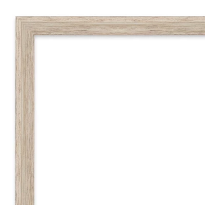 27" X 27" Non-Beveled Hard Wedge Whitewash Wood Wall Mirror - Amanti Art 4 27" X 27" Non-Beveled Hard Wedge Whitewash Wood Wall Mirror - Amanti Art - Image 2