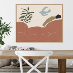 Amanti Art Other Land I by Melissa Wang Framed Canvas Wall Art - 28" x 23" Light Brown -Amanti Art Shop GUEST 42271188 2975 49e6 baba 88a77c52d747