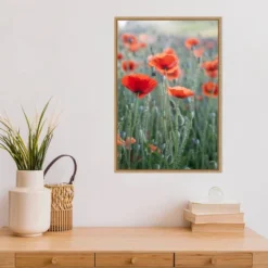 Amanti Art 16" x 23" Poppies In Bloom Framed Canvas Wall Art by Brent Bergherm -Amanti Art Shop GUEST 4263fc59 5d6a 4bf7 9fdf 5c2d33ea99d6