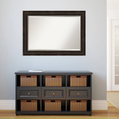 Amanti Art 42" x 30" Stately Bronze Beveled Wall Mirror 7 Amanti Art 42" x 30" Stately Bronze Beveled Wall Mirror - Image 5