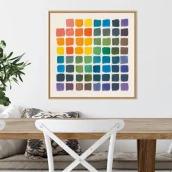 Amanti Art Color Chart by Wild Apple Portfolio 22" x 22" Framed Canvas Wall Art -Amanti Art Shop GUEST 429abc59 b61f 44d8 88d5 826d2051e4c6