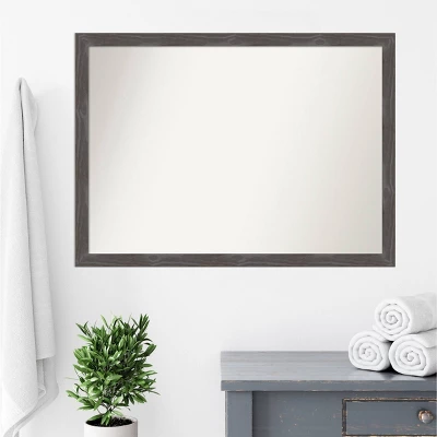 41" X 30" Non-Beveled Woodridge Rustic Gray Wood Bathroom Wall Mirror - Amanti Art 8 41" X 30" Non-Beveled Woodridge Rustic Gray Wood Bathroom Wall Mirror - Amanti Art - Image 6