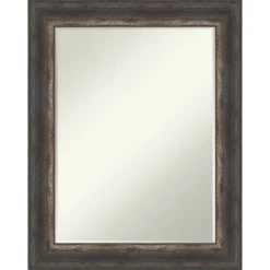 Amanti Art Bark Petite Bevel Bathroom Wall Mirror - 23x29 Rustic Char -Amanti Art Shop GUEST 42c7bce8 d7e3 42e8 97ed 599713bc8ac0