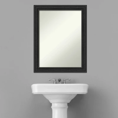 Amanti Art Shipwreck Black Narrow Non-Beveled Bathroom Wall Mirror - 22" x 28" 10 Amanti Art Shipwreck Black Narrow Non-Beveled Bathroom Wall Mirror - 22" x 28" - Image 8