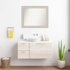 Amanti Art Cottage Wood Wall Mirror - White & Silver 33" x 27" 13 Amanti Art Cottage Wood Wall Mirror - White & Silver 33" x 27" -Amanti Art Shop GUEST 42fbff7f d194 4bcc 92a7 c25e96b22fc4