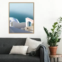 Amanti Art Santorini Greek Architecture II by Sara Zieve Miller Framed Canvas Wall Art (22" x 28") -Amanti Art Shop GUEST 436d2863 5c4c 410e 8383 9e18e098afac